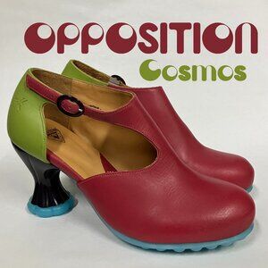*NEW! RARE!* Fluevog 2016 Cosmos OPPOSITION, PInk/Green/Blue, Size 9. Gorgeous!